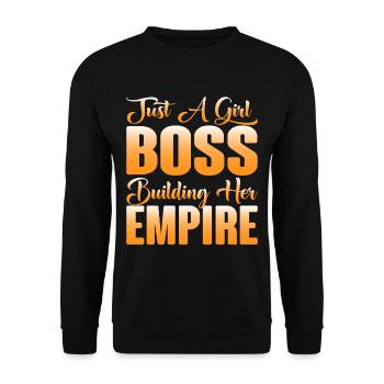 Just A Girl Boss Building Her Empire 6 - Unisex Pullover - Schwarz - Vorne - Alina (178cm) & Michal (187cm)