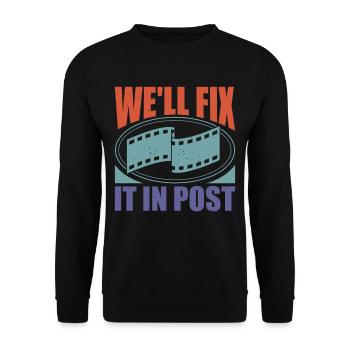 Nous allons le réparer dans Post 21 - Sweat-shirt Unisexe - noir - Devant - Alina (178cm) & Michal (187cm)