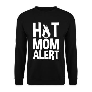Hot Mom Alert - Unisex Sweatshirt - black - Front - Alina (178cm) & Michal (187cm)