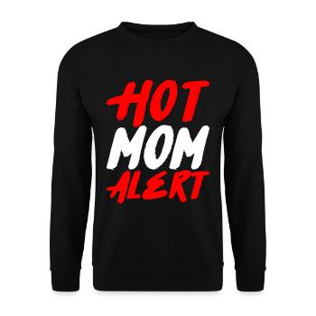 Hot Mom Alert 2 - Unisex Pullover - Schwarz - Vorne - Alina (178cm) & Michal (187cm)