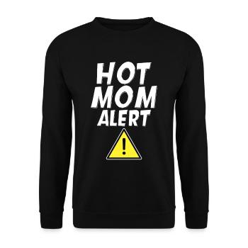 Hot Mom Alert 4 - Unisex Pullover - Schwarz - Vorne - Alina (178cm) & Michal (187cm)