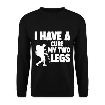 I Have A Cure, My Two Legs 4 - Unisex Pullover - Schwarz - Vorne - Alina (178cm) & Michal (187cm)