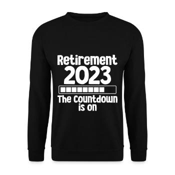 Retirement 2023 The Countdown Is On 4 - Unisex Pullover - Schwarz - Vorne - Alina (178cm) & Michal (187cm)