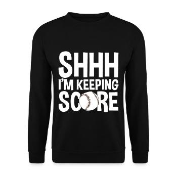 Shhh, I'm Keeping Score 2 - Unisex Sweatshirt - black - Front - Alina (178cm) & Michal (187cm)