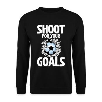 Shoot For Your Goals 2 - Unisex Sweatshirt - black - Front - Alina (178cm) & Michal (187cm)
