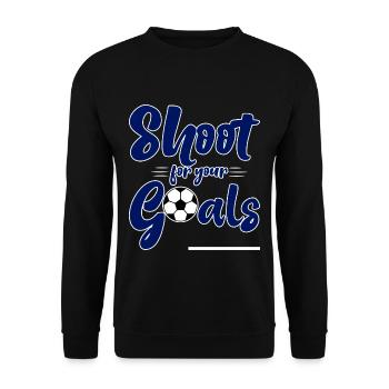 Shoot For Your Goals 4 - Unisex Sweatshirt - black - Front - Alina (178cm) & Michal (187cm)