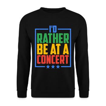 Je préfère être à un concert 5 - Sweat-shirt Unisexe - noir - Devant - Alina (178cm) & Michal (187cm)