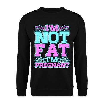 I'm Not Fat I'm Pregnant 5 - Unisex Sweatshirt - black - Front - Alina (178cm) & Michal (187cm)