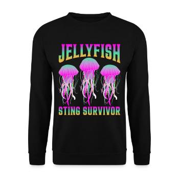 Jellyfish Sting Survivor 6 - Unisex Pullover - Schwarz - Vorne - Alina (178cm) & Michal (187cm)