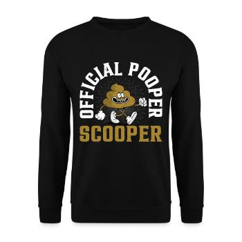 Official Pooper Scooper 22 - Unisex Pullover - Schwarz - Vorne - Alina (178cm) & Michal (187cm)