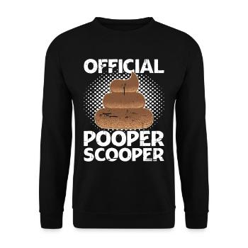 Official Pooper Scooper 23 - Unisex Pullover - Schwarz - Vorne - Alina (178cm) & Michal (187cm)