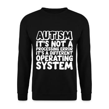 Autism, It's A Different Operating System - Unisex Pullover - Schwarz - Vorne - Alina (178cm) & Michal (187cm)