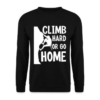 Climb Hard Or Go Home 4 - Unisex Pullover - Schwarz - Vorne - Alina (178cm) & Michal (187cm)