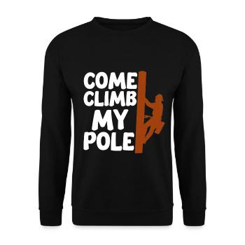 Come Climb My Pole 4 - Unisex Sweatshirt - black - Front - Alina (178cm) & Michal (187cm)