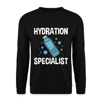 Spécialiste de l’hydratation 4 - Sweat-shirt Unisexe - noir - Devant - Alina (178cm) & Michal (187cm)