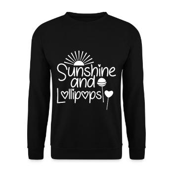 Soleil et sucettes 4 - Sweat-shirt Unisexe - noir - Devant - Alina (178cm) & Michal (187cm)