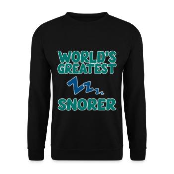 World's Greatest Snorer 4 - Unisex Sweatshirt - black - Front - Alina (178cm) & Michal (187cm)