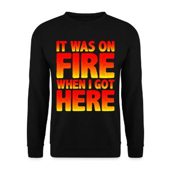 Il était en feu quand je suis arrivé ici 11 - Sweat-shirt Unisexe - noir - Devant - Alina (178cm) & Michal (187cm)