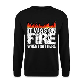 Il était en feu quand je suis arrivé ici 12 - Sweat-shirt Unisexe - noir - Devant - Alina (178cm) & Michal (187cm)