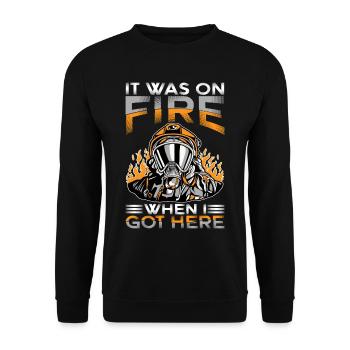 Il était en feu quand je suis arrivé ici 9 - Sweat-shirt Unisexe - noir - Devant - Alina (178cm) & Michal (187cm)