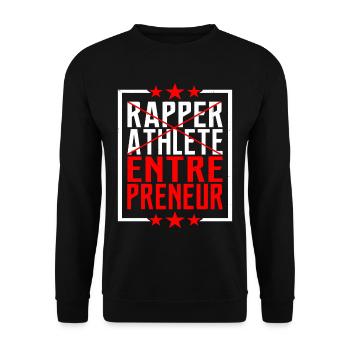 Rapper Athlete Entrepreneur 33 - Unisex Sweatshirt - black - Front - Alina (178cm) & Michal (187cm)