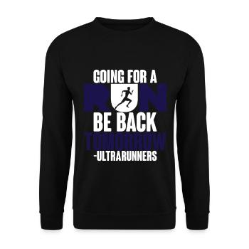 Aller courir, être de retour demain 4 - Sweat-shirt Unisexe - noir - Devant - Alina (178cm) & Michal (187cm)