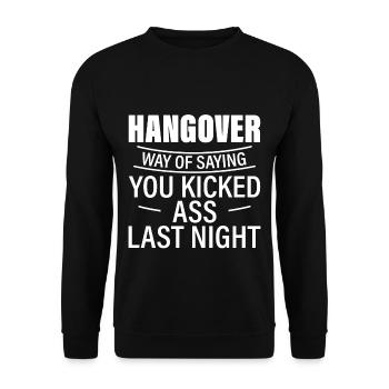 Hangover, Way Of Saying You Kicked Ass Last Night2 - Unisex Pullover - Schwarz - Vorne - Alina (178cm) & Michal (187cm)