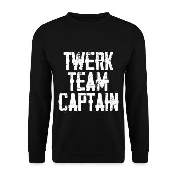Twerk Team Captain 3 - Unisex Pullover - Schwarz - Vorne - Alina (178cm) & Michal (187cm)