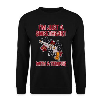 Je suis juste un amoureux avec un tempérament 4 - Sweat-shirt Unisexe - noir - Devant - Alina (178cm) & Michal (187cm)