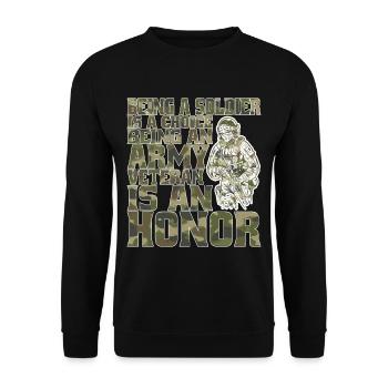 Being A Soldier Is A Choice 7 - Unisex Sweatshirt - black - Front - Alina (178cm) & Michal (187cm)
