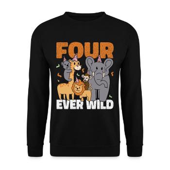 Four Ever Wild 48 - Unisex Pullover - Schwarz - Vorne - Alina (178cm) & Michal (187cm)