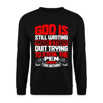 God Is Still Writing Your Story 5 - Unisex Sweatshirt - black - Front - Alina (178cm) & Michal (187cm)