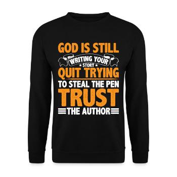 God Is Still Writing Your Story 6 - Unisex Sweatshirt - black - Front - Alina (178cm) & Michal (187cm)
