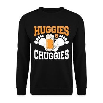 Huggies & Chuggies 29 - Unisex Sweatshirt - black - Front - Alina (178cm) & Michal (187cm)