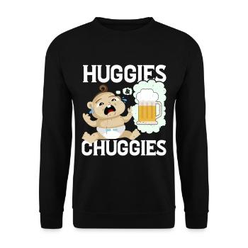 Huggies & Chuggies 30 - Unisex Sweatshirt - black - Front - Alina (178cm) & Michal (187cm)