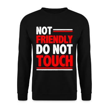 Pas amical, ne touchez pas 22 - Sweat-shirt Unisexe - noir - Devant - Alina (178cm) & Michal (187cm)