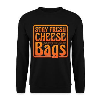 Stay Fresh Cheese Bags 42 - Unisex Sweatshirt - black - Front - Alina (178cm) & Michal (187cm)
