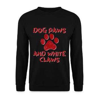 Dog Paws And White Claws 4 - Unisex Sweatshirt - black - Front - Alina (178cm) & Michal (187cm)