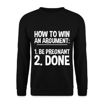 Comment gagner une dispute, être enceinte, fait 2 - Sweat-shirt Unisexe - noir - Devant - Alina (178cm) & Michal (187cm)