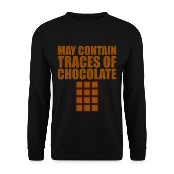 May Contain Traces Of Chocolate 2 - Unisex Sweatshirt - black - Front - Alina (178cm) & Michal (187cm)