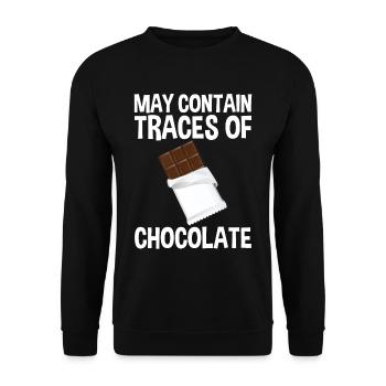 May Contain Traces Of Chocolate 4 - Unisex Sweatshirt - black - Front - Alina (178cm) & Michal (187cm)