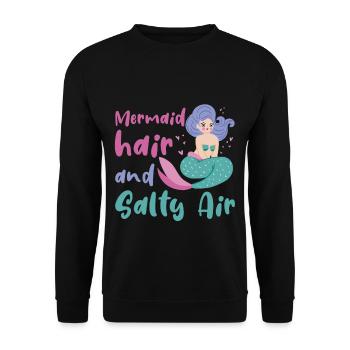 Mermaid Hair And Salty Air 4 - Sweat-shirt Unisexe - noir - Devant - Alina (178cm) & Michal (187cm)