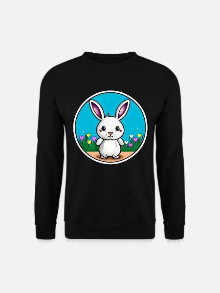 Lapin de Pâques mignon - Sweat-shirt Unisexe - noir