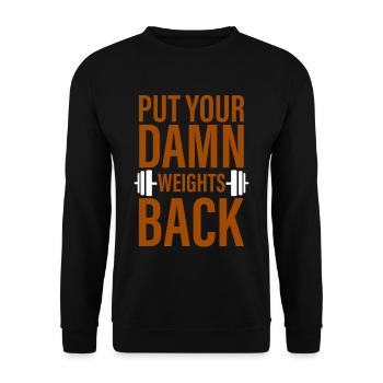 Remettez vos fichus poids 4 - Sweat-shirt Unisexe - noir - Devant - Alina (178cm) & Michal (187cm)