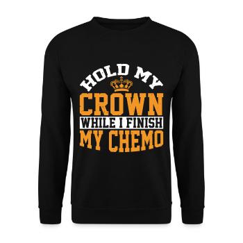 Tenez ma couronne pendant que je termine ma chimio 56 - Sweat-shirt Unisexe - noir - Devant - Alina (178cm) & Michal (187cm)
