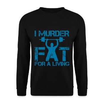 I Murder Fat For A Living 4 - Sweat-shirt Unisexe - noir - Devant - Alina (178cm) & Michal (187cm)