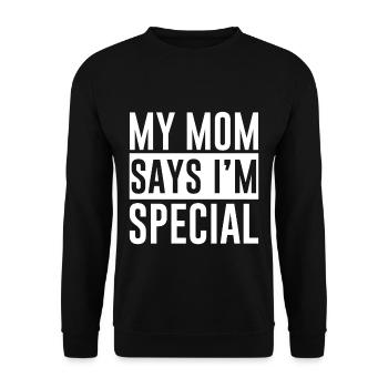 My Mom Says I'm Special 2 - Unisex Sweatshirt - black - Front - Alina (178cm) & Michal (187cm)