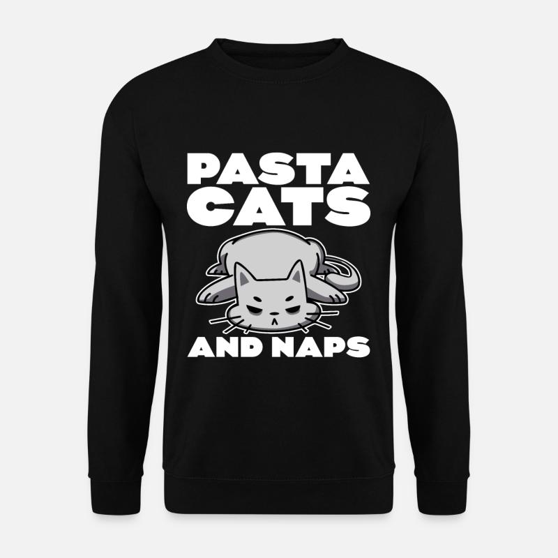 Pasta Cats And Naps 4 - Unisex Pullover - Schwarz