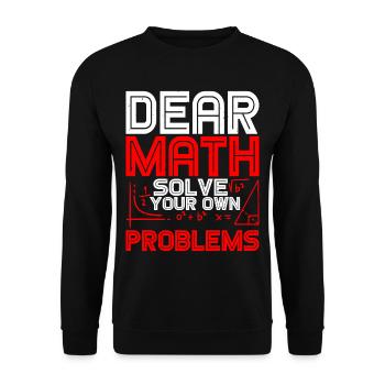 Chères mathématiques, résolvez vos propres problèmes 2 - Sweat-shirt Unisexe - noir - Devant - Alina (178cm) & Michal (187cm)