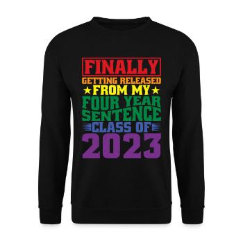 Getting Released From My Four Year Sentence 2 - Unisex Pullover - Schwarz - Vorne - Alina (178cm) & Michal (187cm)